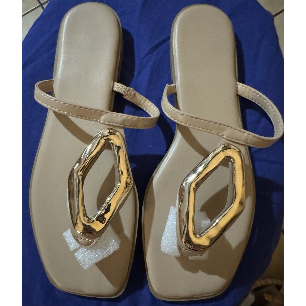 Slide Sandles Womens Size 9 New By Show & Tale Nude Color